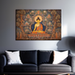 Meditating Buddha Blue Wood Print Wooden Wall Tiles Set (DOD)