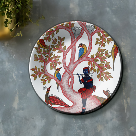 lord shri krishna  ceramic wall hanging plates for bussiness
