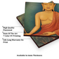 Meditating Buddha and Monks Wood Print Wooden Wall Tiles Set