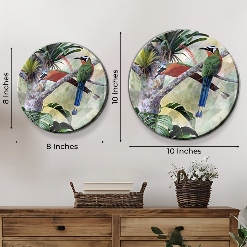 Birdwatching home decor wall plates art