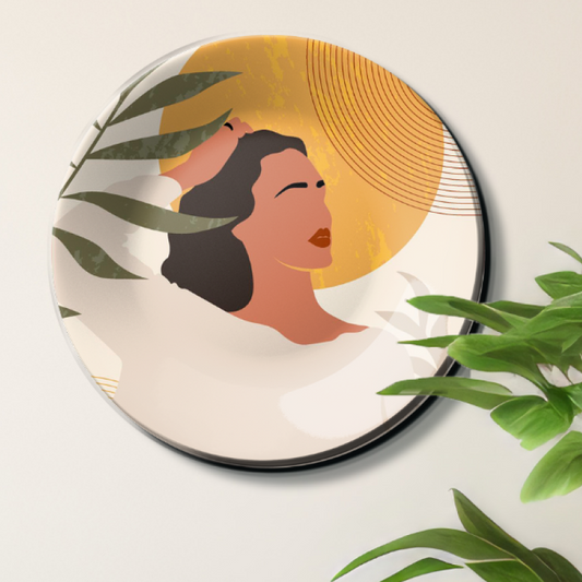 Unique ceramic wall hanging plates  with bohemian flair  for gifts