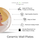 stylish boho girl ceramic plate design for wall