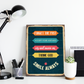 5 Daily Motivation Quote Vintage Wood Print Wall Art