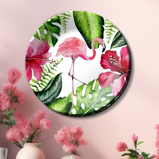 modern decorative flamingo ceramic  wall plates 