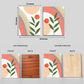 Rainbow With Leaf Wood Print Wall Art Set of 2