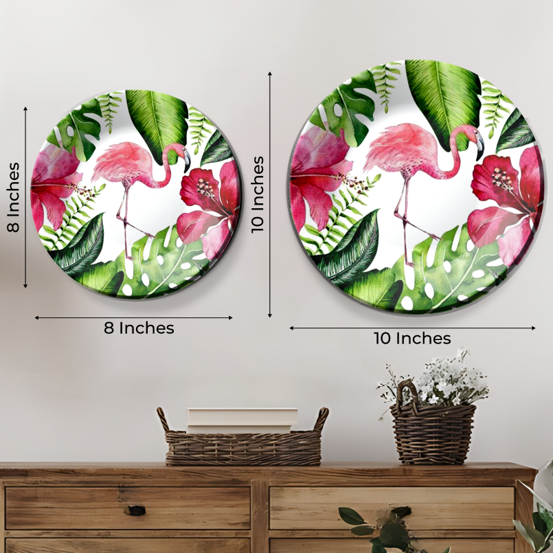 antique wall plates flamingo for home decor