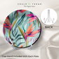 antique wall plates colorful tropical leaves for home decor