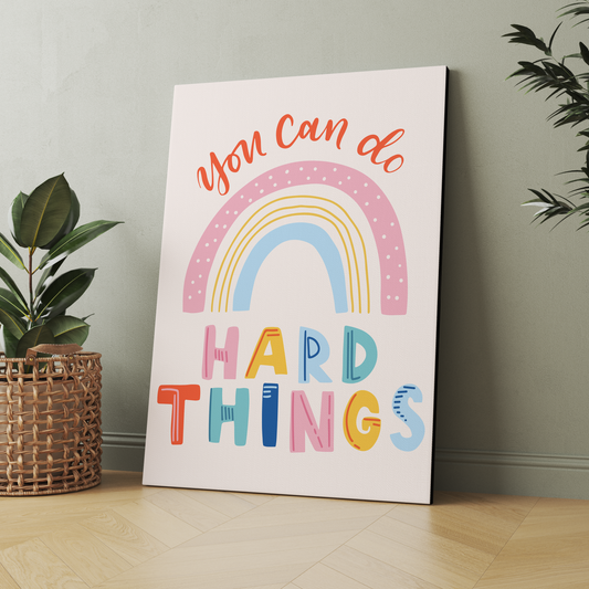 You Can Do Hard Things Wood Print Wall Art