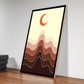Crescent Moon Ombre Wood Print Wall Art