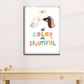 Colorful Unicorn Wood Print Wall Art