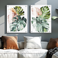 Tropical Leaf Wood Print Wall Art Set of 2