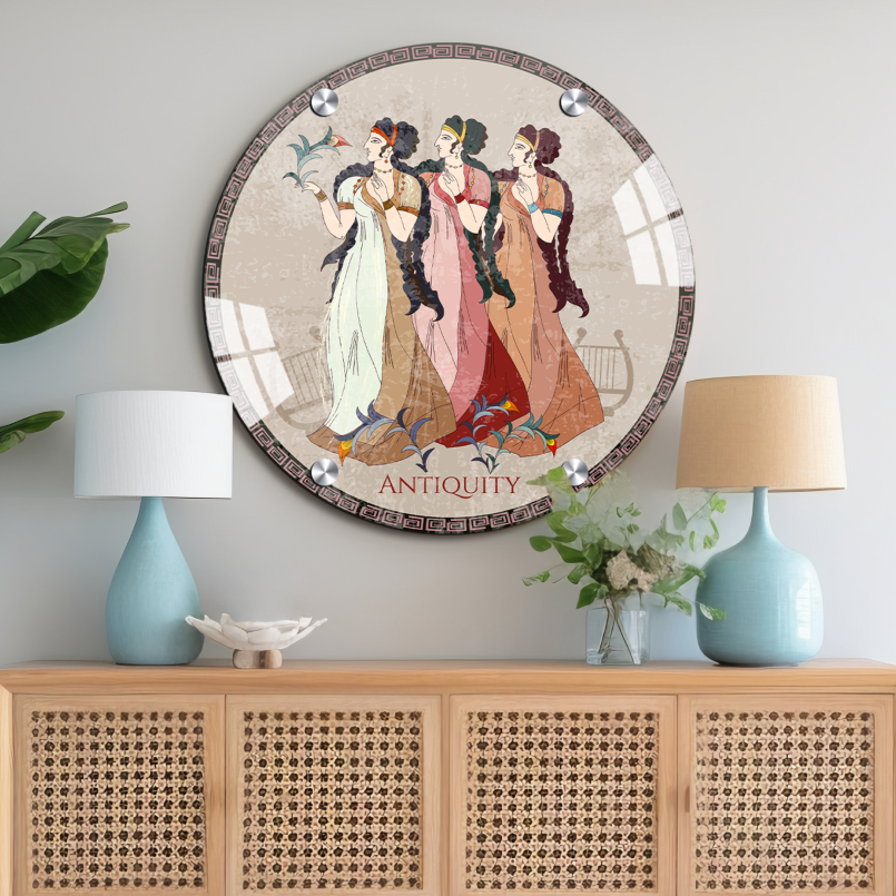 Antiquity Women Wood Print Wall Art