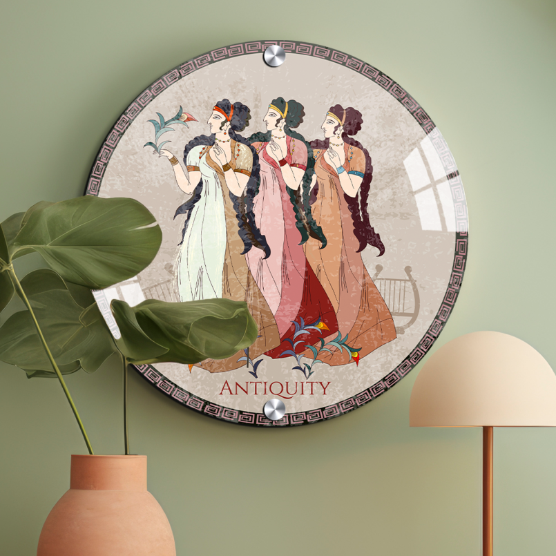 Antiquity Women Wood Print Wall Art