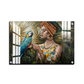 Lady With Parrot Beautiful Wood Print Wall Art