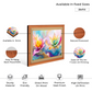 Colorful Digital Flowers Wood Print Wall Art 23x18 Inches