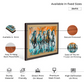 Acrylic Color Five Majestic Horses Wood Print Wall Art 23x17.5 Inches