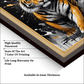 Tiger With Splash Colors Wood Print Wall Art 18x23 Inches