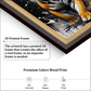 Tiger With Splash Colors Wood Print Wall Art 18x23 Inches