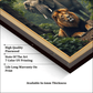 Elephant And Lion Wood Print Wall Art 18x23 Inches