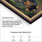 Elephant And Lion Wood Print Wall Art 18x23 Inches