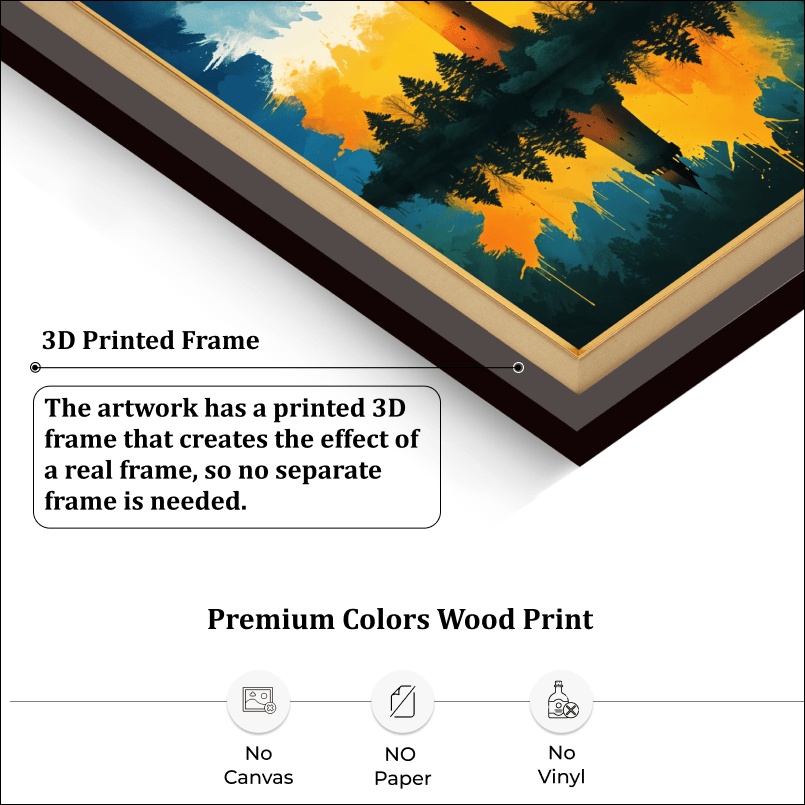 Fort With Flashing Colors Wood Print Wall Art 18x23 Inches
