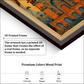 Ancient Mughal Architecture Mehal  Wood Print Wall Art 18x23 Inches