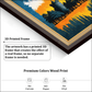 Castle With Multicolor Shades Wood Print Wall Art 18x23 Inches