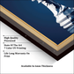 Chess King Blue With White Shade Wood Print Wall Art 18x23 Inches