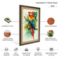 Colorful Parrot Bird On Branch Wood Print Wall Art 18x23 Inches