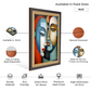 Two Abstract Faces  Wood Print Wall Art 18x23 Inches