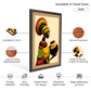 African Lady With Pot Wood Print Wall Art 18x23 Inches