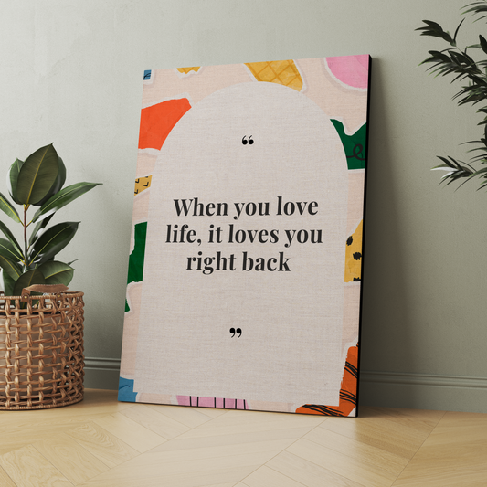 Love Life Wood Print Wall Art