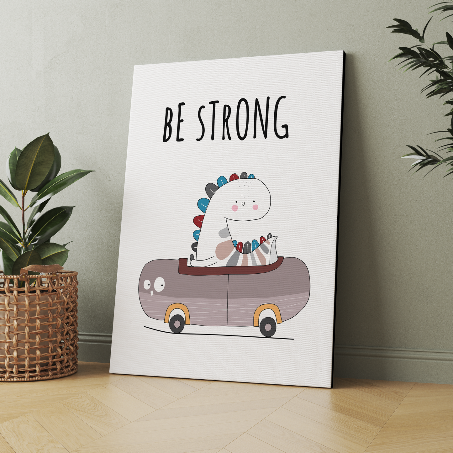 Be Strong Wood Print Wall Art