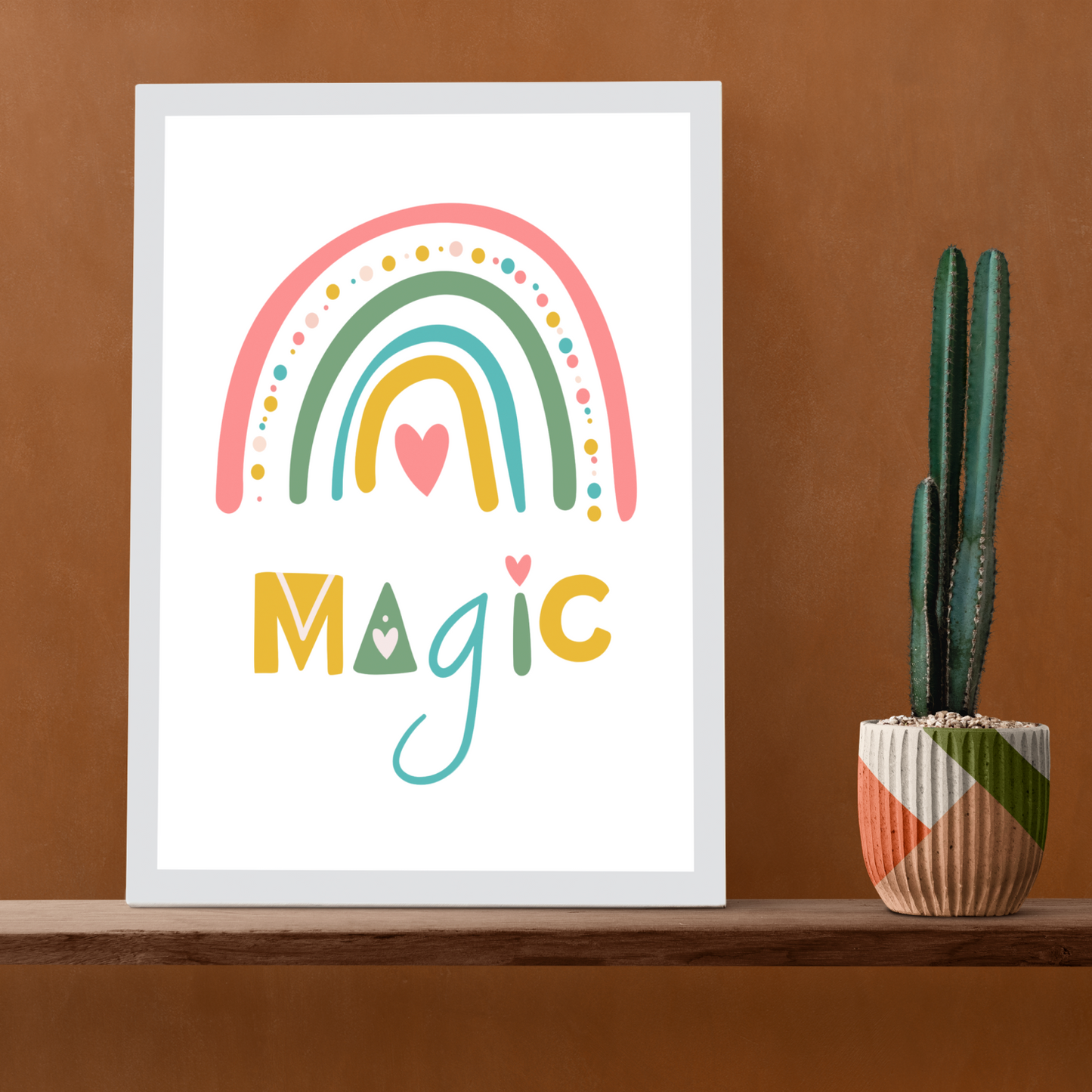 Rainbow Magic Wood Print Wall Art