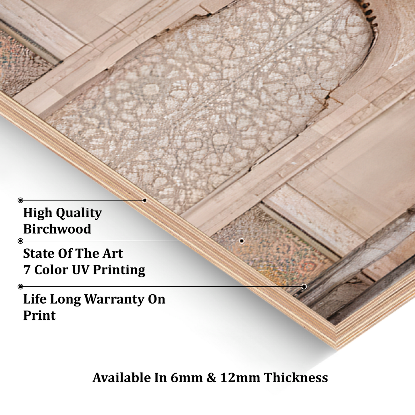 Morocco Oriental Bohemian Wood Print Wall Art Set of 3