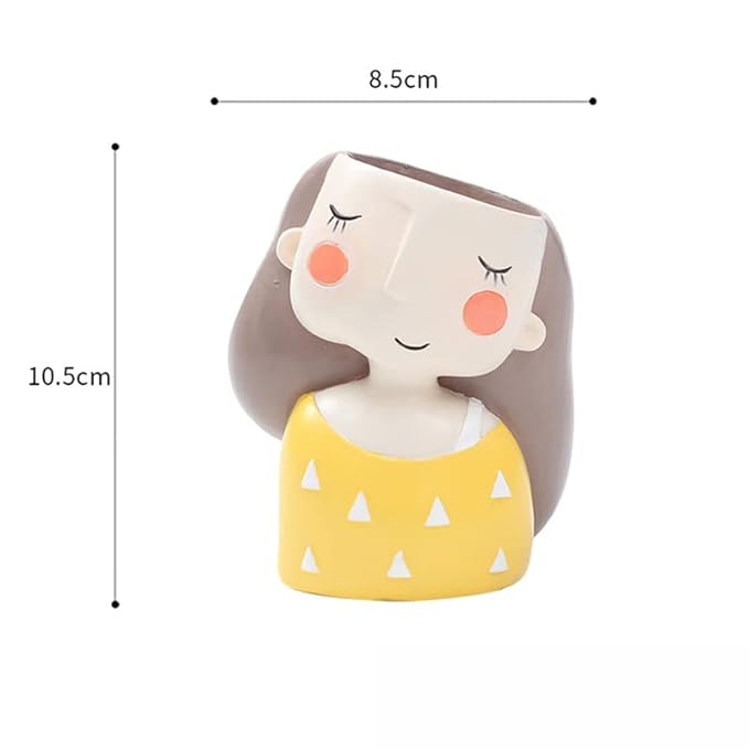 Sleeping Girl Resin Flower Pot