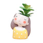 Sleeping Girl Resin Flower Pot