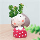 Sleeping Girl Resin Flower Pot