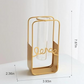 Glass Vase With Metal Stand