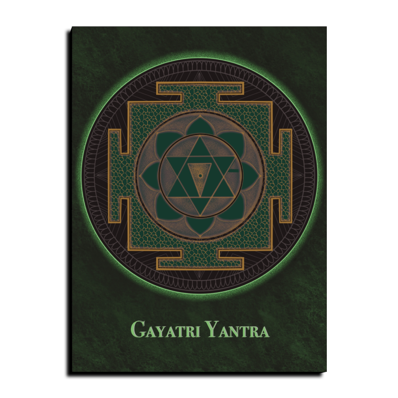Gayatri Yantra Wood Print Wall Art