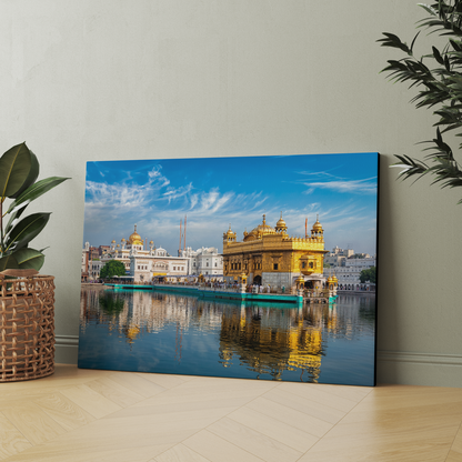 Golden Temple Wood Print Wall Art
