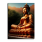 Buddha Meditating in Nature Wood Print Wall Art