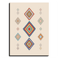 Geometric Diamonds Boho Wood Print Wall Art