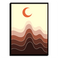 Crescent Moon Ombre Wood Print Wall Art