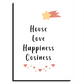 House Love Happiness Cosiness Wood Print Wall Art