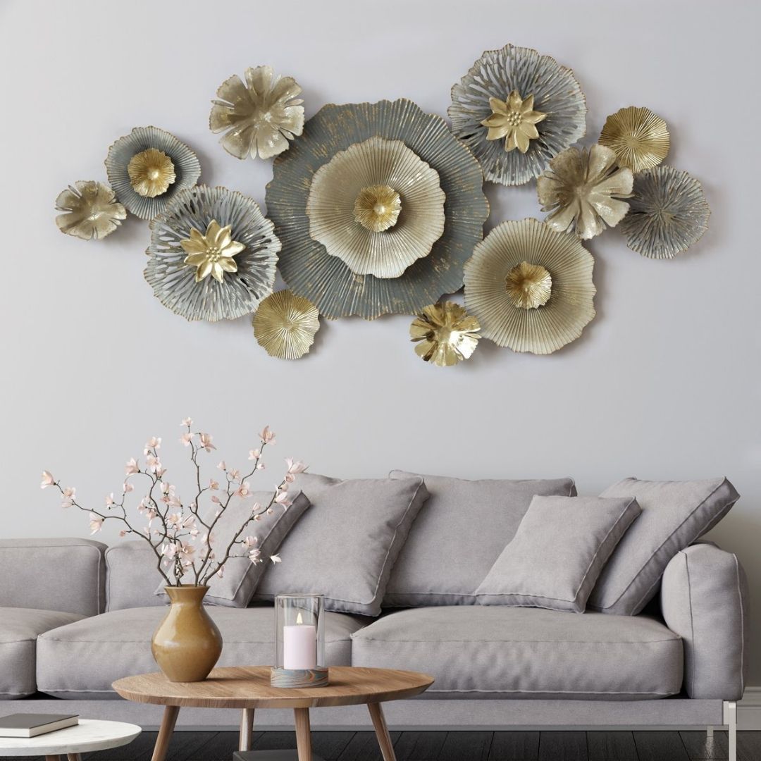 Floral Shells Abstract Metal Wall Art