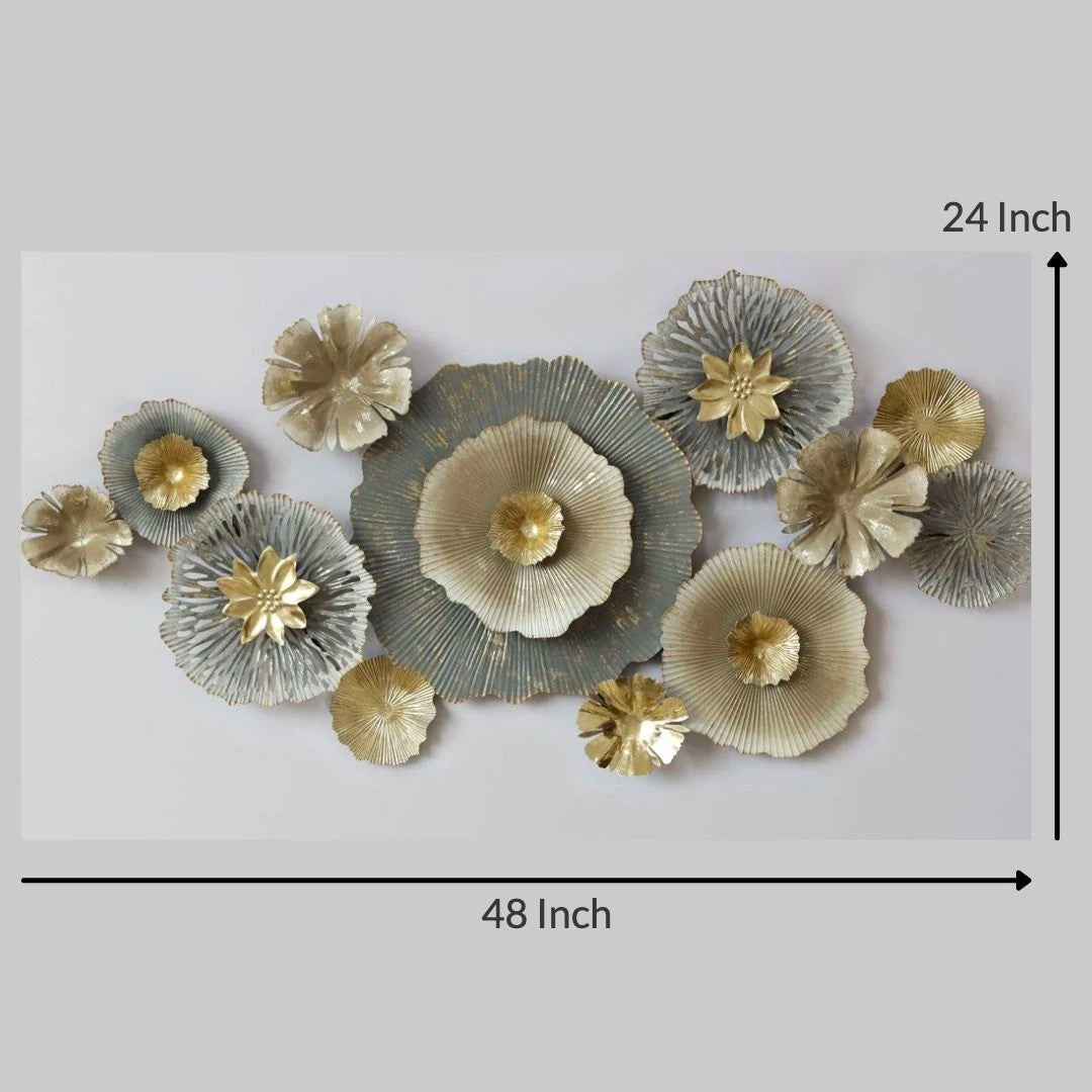 Floral Shells Abstract Metal Wall Art