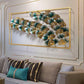 3D Gold Leaves Metal Wall Art