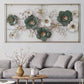 Double Frame Flowers Metal Wall Art