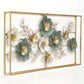 Double Frame Flowers Metal Wall Art